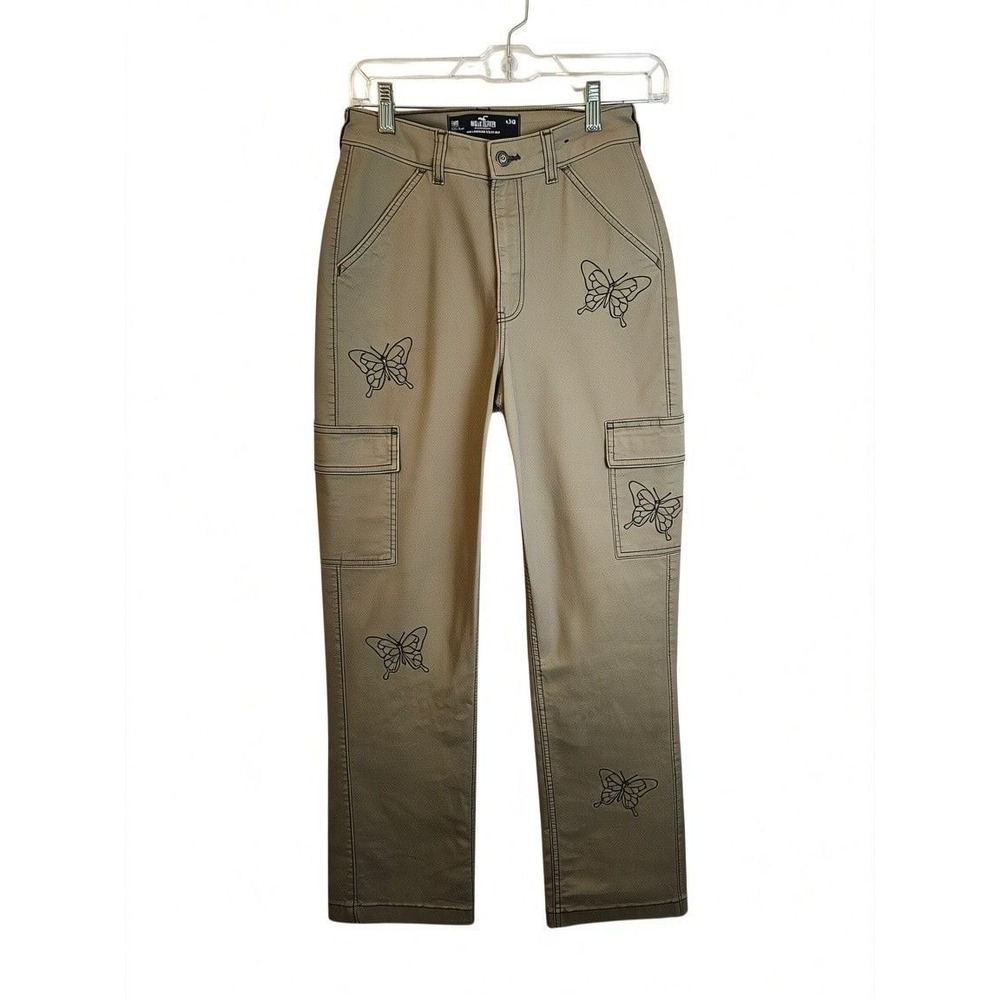 Hollister Ultra High-Rise Dad Pant with Butterfly Embroidery